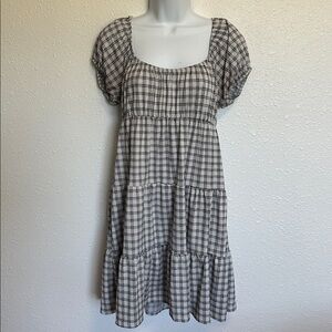 Ultra Flirt Plaid Babydoll Emma Dress Size Medium Jnr